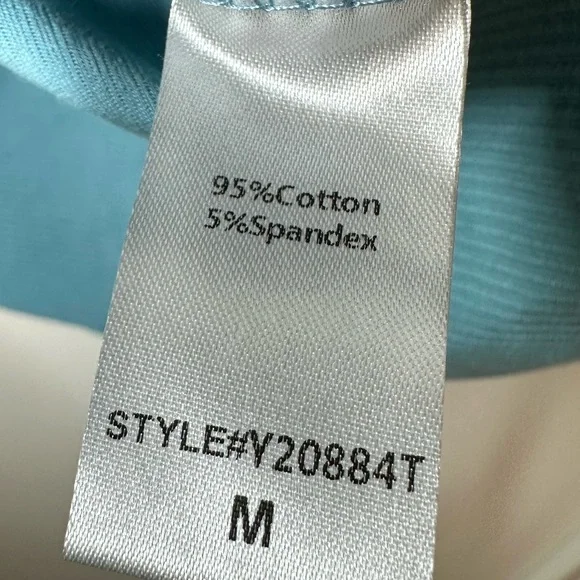 Tuckernuck Blue Ribbed Rollins Funnel Neck Sweater Medium - Picture 5 of 8